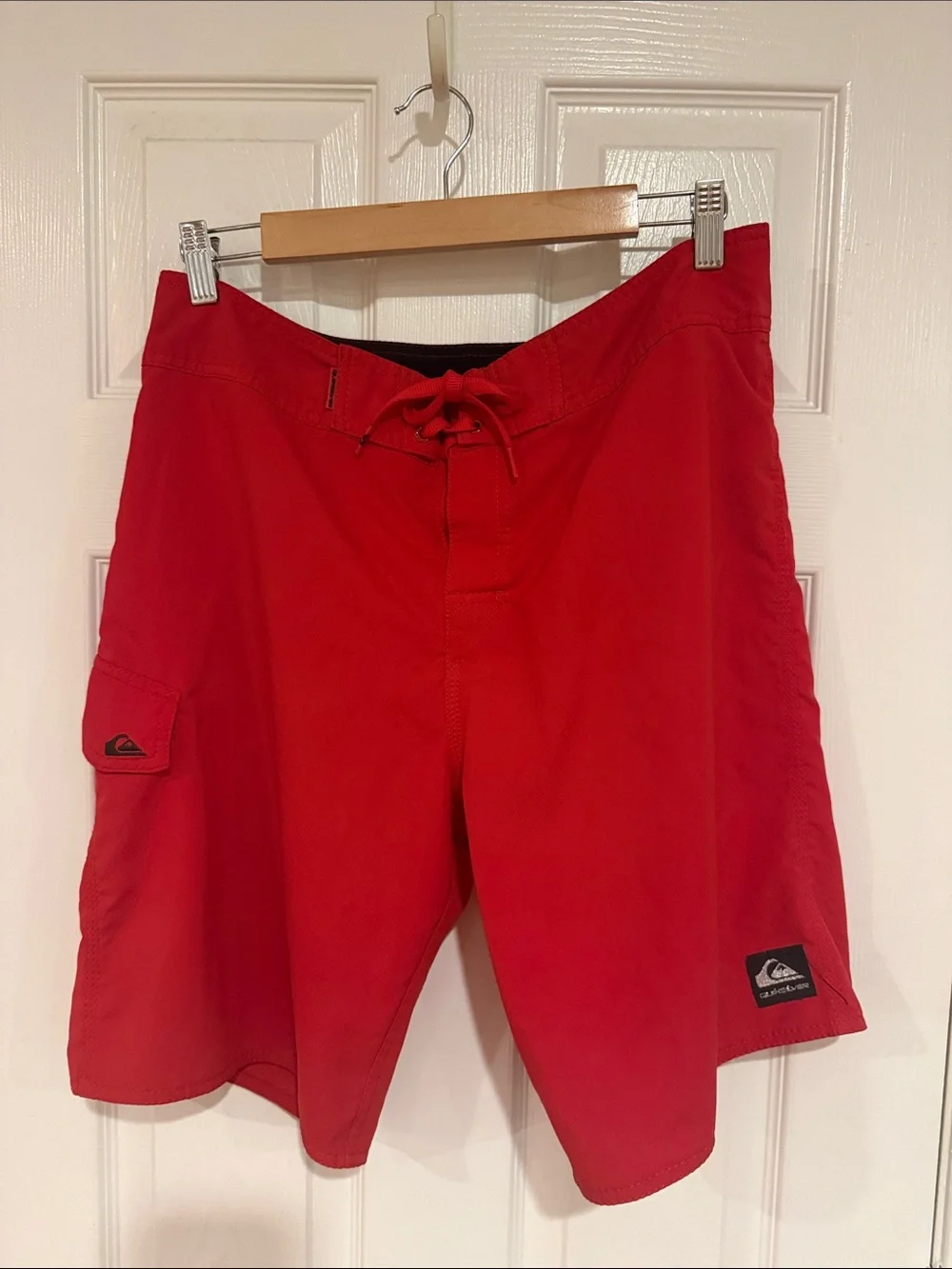 Quiksilver Men’s Red Boardshorts - Classic Swim Trunks,Size 33